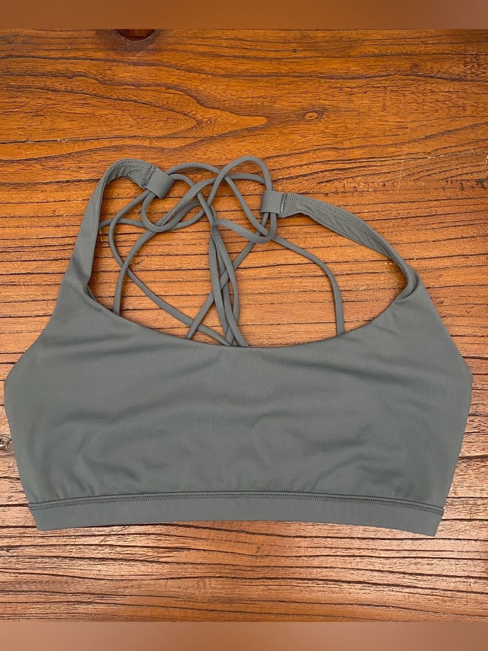 CRZ YOGA Dark Gray Strappy Yoga Sports Bra
